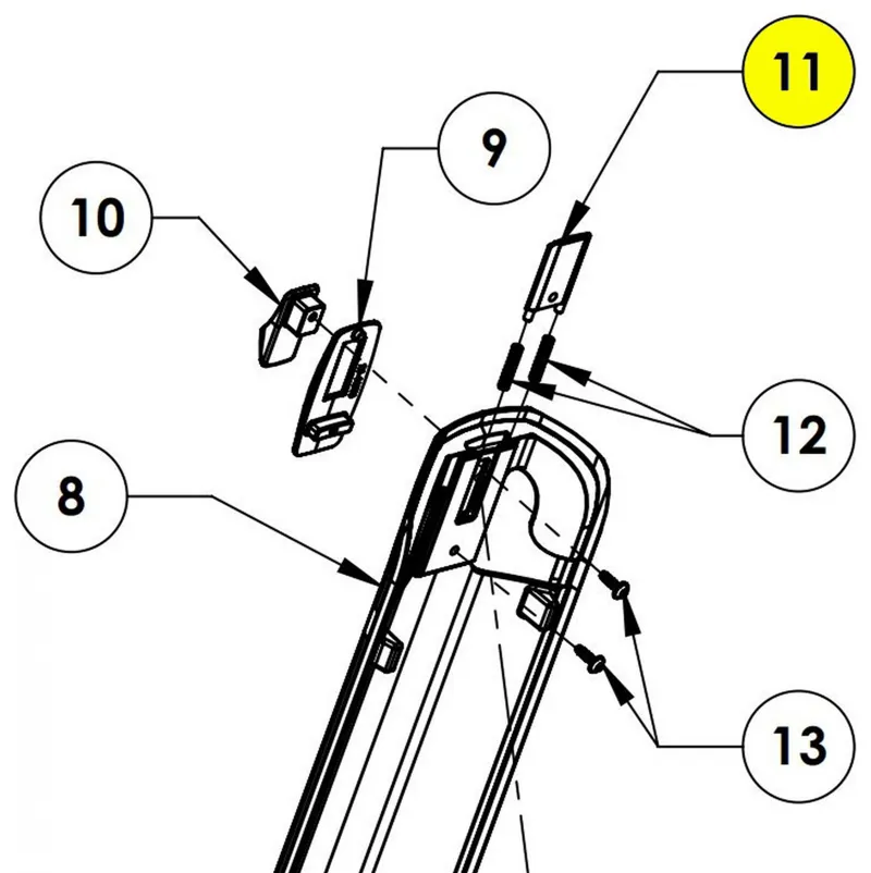 Cube Battery Cover Shift Lock Latch 21-07451 - 3863